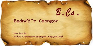 Bednár Csongor névjegykártya