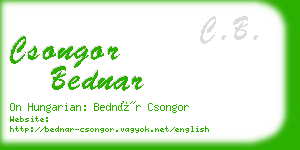 csongor bednar business card